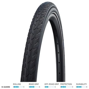 Schwalbe Road Cruiser K-Guard 26" x 1.75" Black / Reflective Tyre - Picture 1 of 3