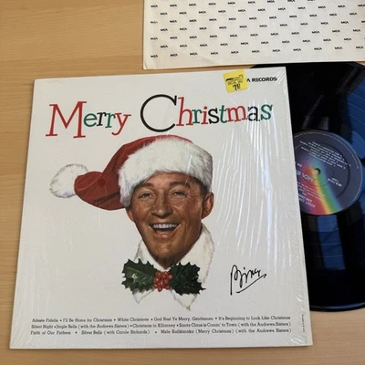 1970s Bing Crosby Merry Christmas 🎄LP US Press In Shrink! + Rare K Mart Sticker - Image 1 of 4
