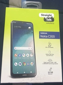 Teléfono prepago Straight Talk Nokia C300 32 GB azul - nuevo y sellado  - Imagen 1 de 2