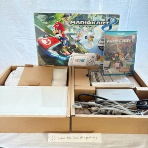 Nintendo Wii U 32GB Weiß Mario Kart 8 + Minecraft + Wii Remote Sensor Bar OVP - Bild 1 von 24