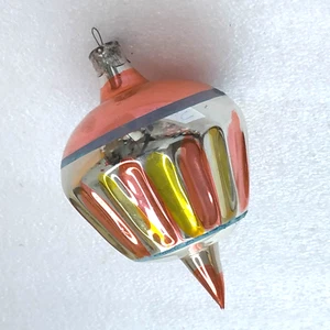 Vintage Silber Glas Weihnachtsschmuck UdSSR Weihnachtsbaum Antik Deko Fallschirm - Bild 1 von 5