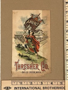 Victorian Trade Card -Thresher Co. Battle Creek MI - Picture 1 of 2