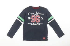 Jasper Conran Boys Blue Graphic Long Sleeve T-Shirt 11-12Y - Picture 1 of 12