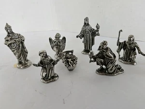 Vintage 7 Piece Nativity Christmas Set Mary Joseph Jesus Holiday Decor - Picture 1 of 5