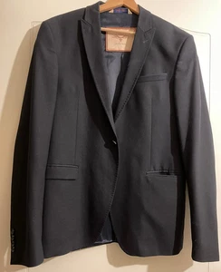 Zara Man Basic Navy Blue Blazer Jacket Men's Size EUR L 50 Great Condition - Picture 1 of 3