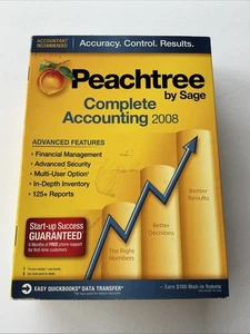 Peachtree Sage Complete Accounting 2008 CDs Manual Complete in Box - Picture 1 of 16