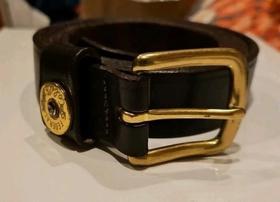 Cinturón de cuero marrón oscuro Cabela's para hombre talla 48 Foto 1 de 4