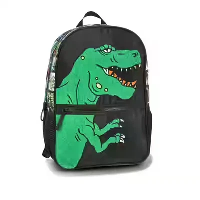 Wonder Nation Boys' 17" Greetings From Jurassic Laptop Backpack, Black - Image 1 of 3