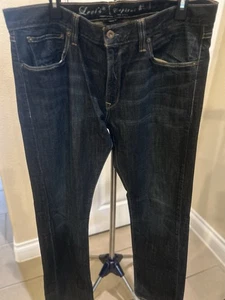 Mens 36X30 Levi’s Capital E Hesher Straight Leg Blue Jeans Handmade in the USA - Picture 1 of 12