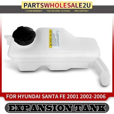 Engine Coolant Reservoir with Cap for Hyundai Santa Fe 2001 2002-2006 2.4L 2.7L - Image 1 of 4