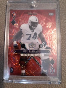 2023 Wild Card 5 Card Draw Olu Fashanu Red 1/2 - Picture 1 of 3