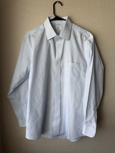 Camisa Brooks Brothers Milano a rayas con botones para hombre talla 17/34 - Imagen 1 de 8
