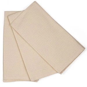 NEW Rans London Waffle Tea Towel Natural Set 3pce - Picture 1 of 3