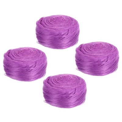 4Pcs 59" x 2" Plush Faux Fur Fabric Precut Strips, Purple - Image 1 of 4