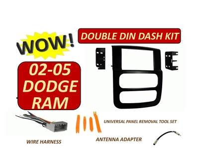 02 03 04 05 KIT DE TABLERO INSTALACIÓN DOBLE DIN RADIO ESTÉREO COCHE DODGE RAM Foto 1 de 3
