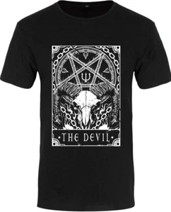 The Devil Tarot Card Black T-Shirt, Gothic Supernatural Occult, Deadly Tarot - Picture 1 of 4