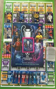 TOPPS UEFA Champions League 2021/22 FULL STICKER & ALBUM + 5 Update set + 8 card - Picture 1 of 5