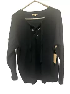 Margeaux & Ellie smaragdgrüner Damenpullover Pulli zum Binden Größe Large neu mit Etikett - Bild 1 von 14