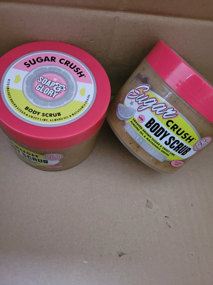 2x Soap & Glory Sugar Crush Body Scrub 300ml - Almond Oil & Macadamia Grains - Image 1 of 1