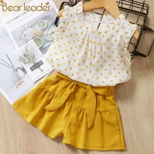 Summer Girls Clothes Sets Children's Clothing Kids Fashion Shirt And Shorts NEW - Picture 1 of 19