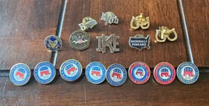 Political Pin Lot Republican National Committee Eisenhower Mondale - Picture 1 of 11