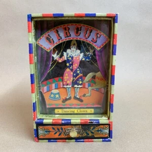 Vintage Circus Dancing Clown Music Box Mechanical Movement Trinket Box Works - Picture 1 of 19