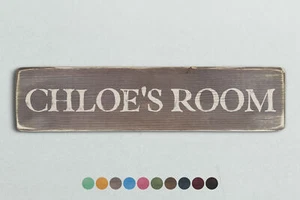 CHLOE'S ROOM Vintage Style Wooden Sign. Shabby Chic Retro Home Gift - Picture 1 of 2