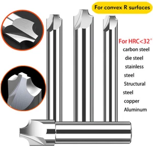 HSS Corner Rounding End Mill R1-R15 Radius Milling Cutter CNC Router Bits - Picture 1 of 20
