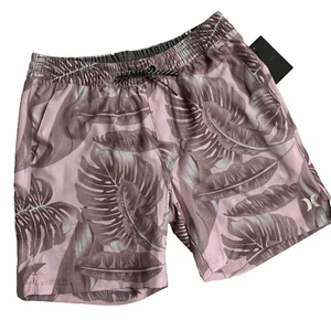 Mens Hurley Tropical Print Lined Volley Swim Board Shorts Size M Msrp $45 - Picture 1 of 6