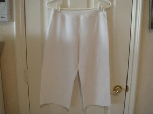 GARNET HILL GIRLS WHITE TERRY CLOTH CAPRI PANTS 14 EUC - Picture 1 of 3