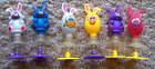 Easter Bunny Rabbit Jump Pop Ups Spring Loaded Suction Time Release Toy Lot of 6