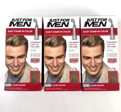 Paquete de 3 peines fáciles solo para hombre sin mezcla color de cabello rubio oscuro A-15 A15 A 15 Foto 1 de 2
