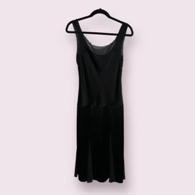 Vestido ABS Evening By Allen Schwartz negro satinado para mujer talla 4” Foto 1 de 4