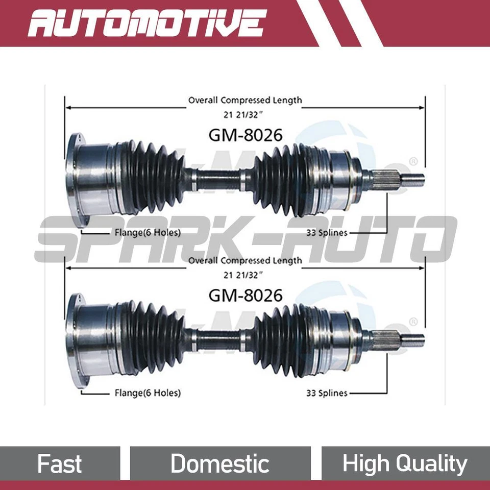 Front CV Axle Shaft Assembly Fits 2001 2002 2003 Chevrolet Silverado 2500 HD - Image 1 of 2