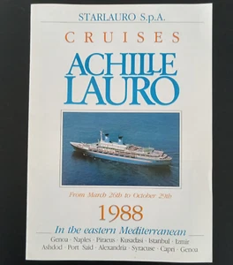 ACHILLE LAURO Starlauro S.P.A Crociere 1988 Linea Crociere Brochure Piano Ponte - Foto 1 di 7