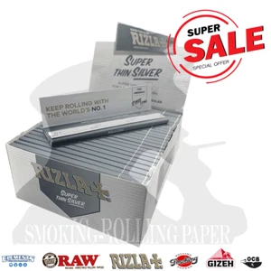 Cartine Rizla Argento King Size Slim – Lunghe Ultra Sottili, 50 Libretti - Zdjęcie 1 z 1