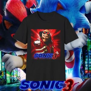 Sonic The Hedgehog 3 Eggman Shadow Tails Knuckles Unisex Softstyle T-Shirt - Picture 1 of 5