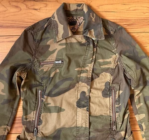 100%ORIG VINTAGE TOMMY HILFIGER BIKER CAMOUFLAGE BIKER JACKE GR.S SEHR SELTEN - Bild 1 von 17