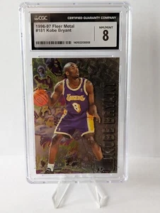 KOBE BRYANT Fleer Metal 1996-1997 ROOKIE Card 96-97 #181 CGC GRADE 8 NM/MINT - Picture 1 of 2