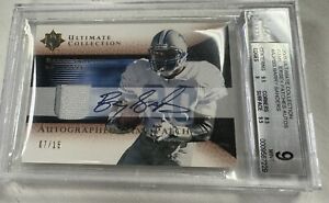 2005 Barry Sanders Ultimate Collection Game Jersey Patch Auto #7/15 BGS 9 Pop 2