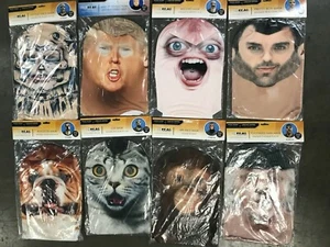 Máscaras de Halloween reales de imitación elige tu estilo Trump guapo gato perro tatuaje cara - Imagen 1 de 8