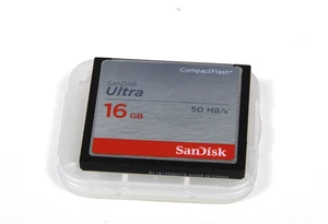 SanDisk Ultra 16GB Compact Flash Memory Card w/Case - Picture 1 of 5