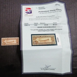 nystamps US Air Mail Stamp # C14 Mint OG NH $575 PSE Cert    N14x1510 - Picture 1 of 4