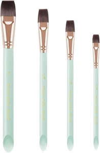 Flat Brushes Set, Professional Paint Brushes, Long Handle Artist Brush - Picture 1 of 7