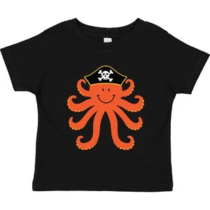 Inktastic Pirate Octopus Kids Funny Toddler T-Shirt Ocean Sea Child Preschooler - Picture 1 of 8