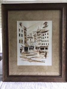 Two (2) Bonnie Whittingham (1921-1997) Ink/Marker Watercolor Signed Art On Paper - Picture 1 of 14