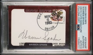 2024 Onyx Rips CUTS Signature 1/1 WARREN SPAHN Milwaukee Braves May 1982 PSA 8 - Picture 1 of 2