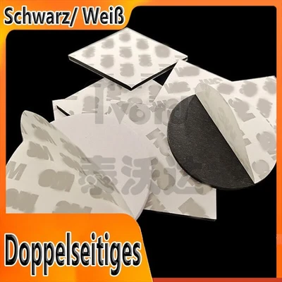 Doppelseitiges Schwarz/ Weiß Klebeband Schaumstoff Klebepad Stark, Sortiment - Bild 1 von 4