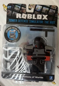 NEW Roblox Tower Defense Simulator: The Riot Figure + Shield Virtual Item Code - Picture 1 of 2