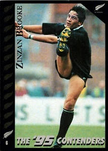 1995 NEW ZEALAND ALL BLACKS World Cup Card ZINZAN BROOKE Contenders - Bild 1 von 2